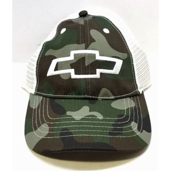 Realtree APG Camo Trucker Hat Cap Chevrolet Logo & White Mesh Snapback NOS NEW - Picture 2 of 6